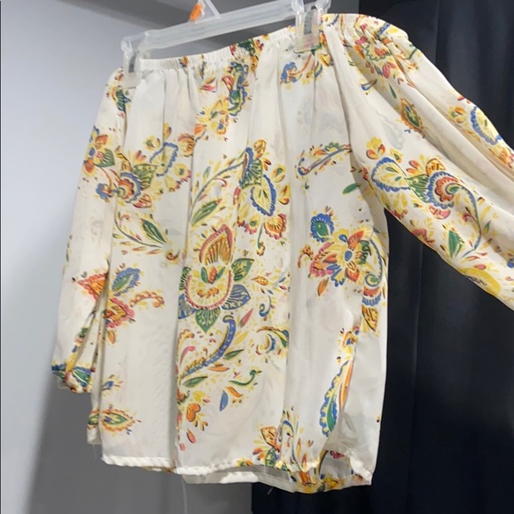 Vibrant Floral Off Shoulder Top - Picture 1 of 3
